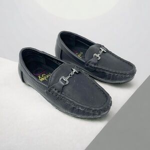 Ket Importa Black Peforated Horsebit Driving Loafers Size 25/ 9 (Little Boy)